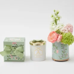 Velvet Oak Scented Candle & Pot Set|Mrs. Alice Best