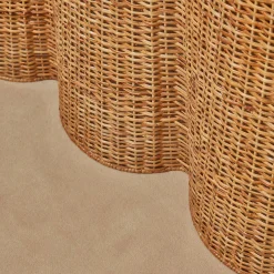 Vivienne Rattan Scalloped Console Table|Mrs. Alice Best