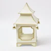 White & Gold Pagoda Lantern|Mrs. Alice Discount