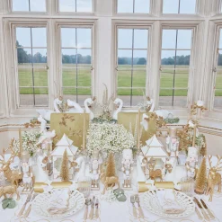 White & Gold Pagoda Lantern|Mrs. Alice