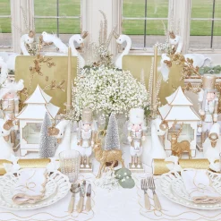 White & Gold Pagoda Lantern|Mrs. Alice