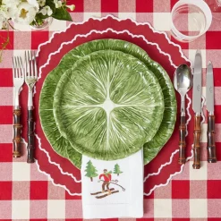 White Embroidered Skier Napkins (Set Of 4)|Mrs. Alice Outlet