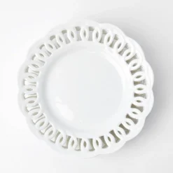 White Lace Dinner Plates (Set Of 4)|Mrs. Alice Best