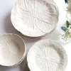 White Lettuce Dinner Plate|Mrs. Alice Online