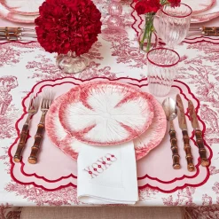 White Linen Xoxo Napkins (Set Of 4)|Mrs. Alice Discount