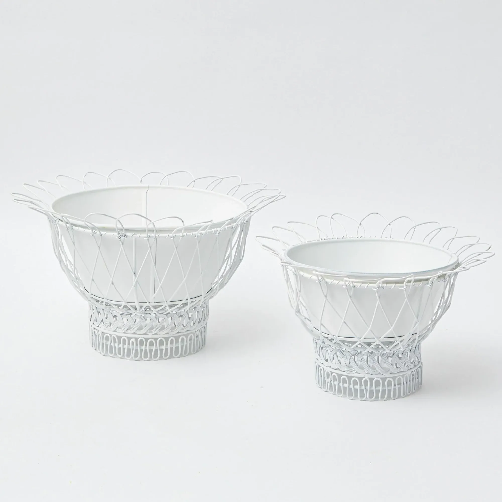 White Metal Planter|Mrs. Alice