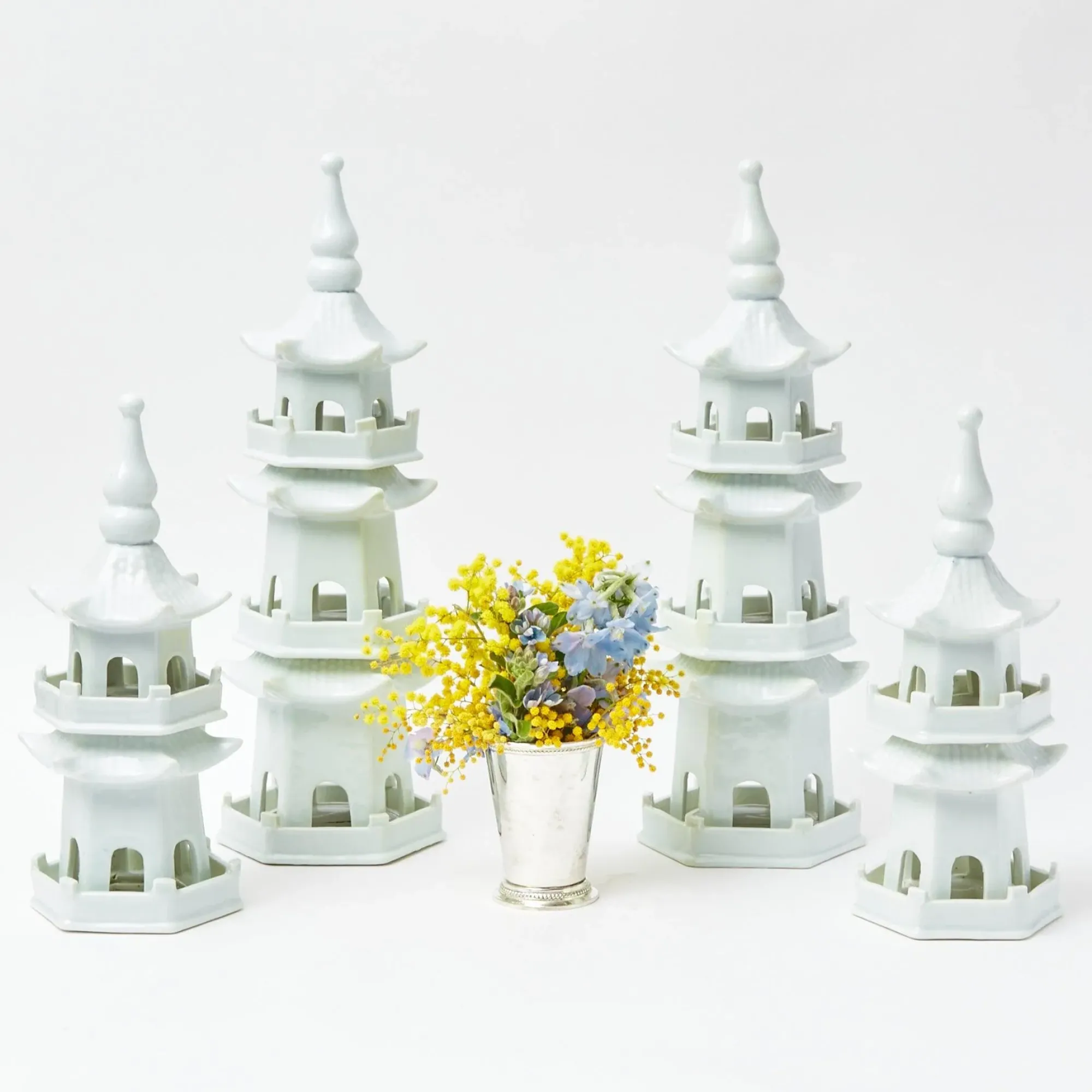 White Porcelain Pagoda Decoration Set|Mrs. Alice New