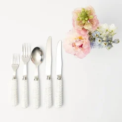 White Rattan Cutlery (5 Piece)|Mrs. Alice Sale