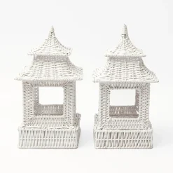 White Rattan Decoration Set|Mrs. Alice Hot