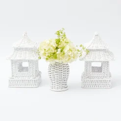 White Rattan Decoration Set|Mrs. Alice Hot