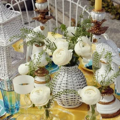 White Rattan Decoration Set|Mrs. Alice Outlet