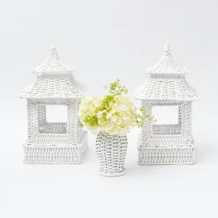 White Rattan Decoration Set|Mrs. Alice Discount