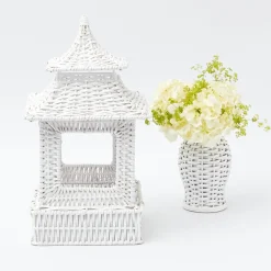 White Rattan Pagoda Lantern|Mrs. Alice Sale