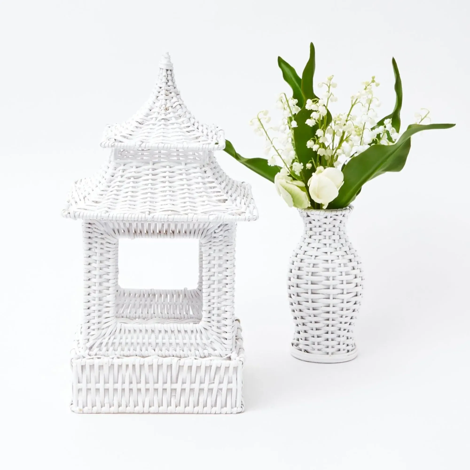 White Rattan Pagoda Lantern|Mrs. Alice Sale