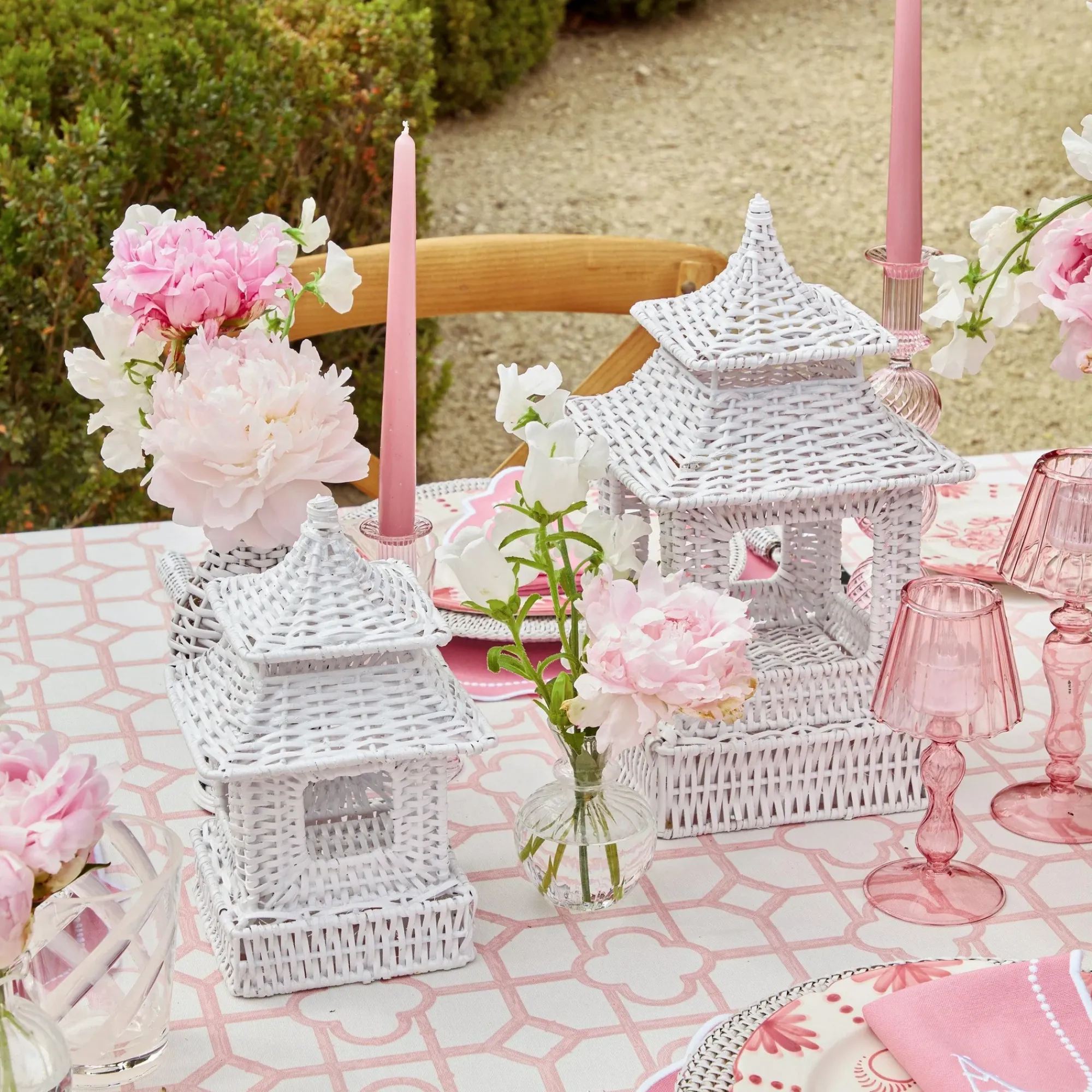 White Rattan Pagoda Lantern|Mrs. Alice Sale