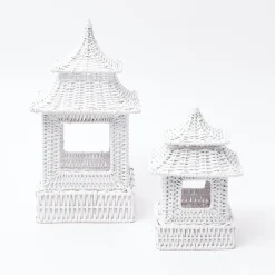 White Rattan Pagoda Lantern|Mrs. Alice