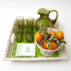 White Rattan Tray|Mrs. Alice Discount