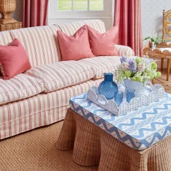 White Scalloped Rattan Breakfast Tray|Mrs. Alice Discount