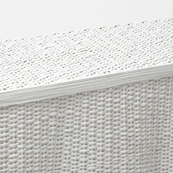 White Vivienne Rattan Scalloped Console Table|Mrs. Alice Online