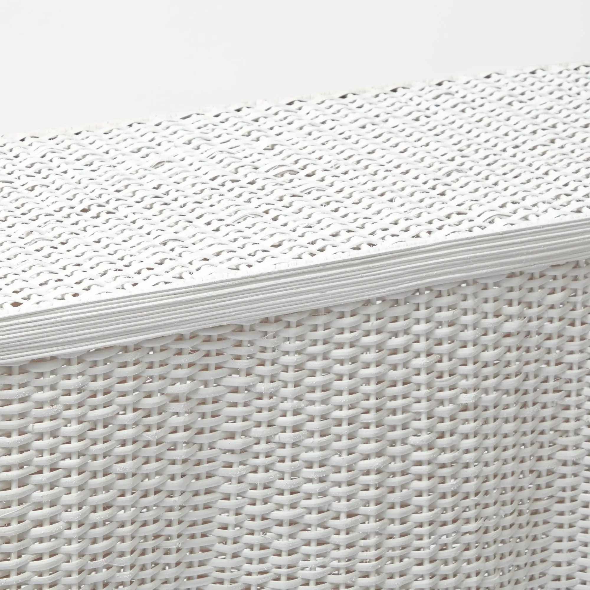 White Vivienne Rattan Scalloped Console Table|Mrs. Alice