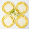 Yellow Capri Lettuce Dinner & Starter Plates (Set Of 8)|Mrs. Alice Sale
