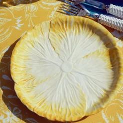 Yellow Capri Lettuce Dinner & Starter Plates (Set Of 8)|Mrs. Alice Sale