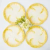 Yellow Capri Lettuce Dinner Plates (Set Of 4)|Mrs. Alice Best