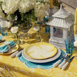 Yellow Capri Lettuce Dinner Plates (Set Of 4)|Mrs. Alice Best