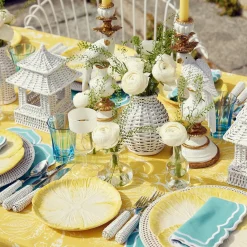 Yellow Capri Lettuce Starter Plates (Set Of 4)|Mrs. Alice Outlet