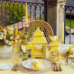 Yellow Pagoda Lantern Set|Mrs. Alice Sale