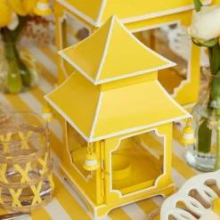 Yellow Pagoda Lantern Set|Mrs. Alice Sale